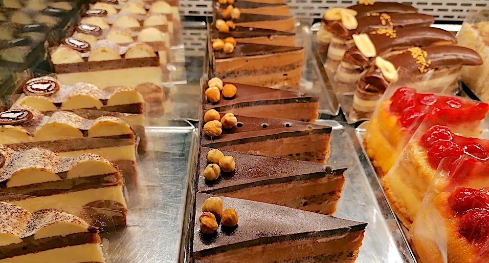 Viennese cake served in a tradiotinal coffe haus