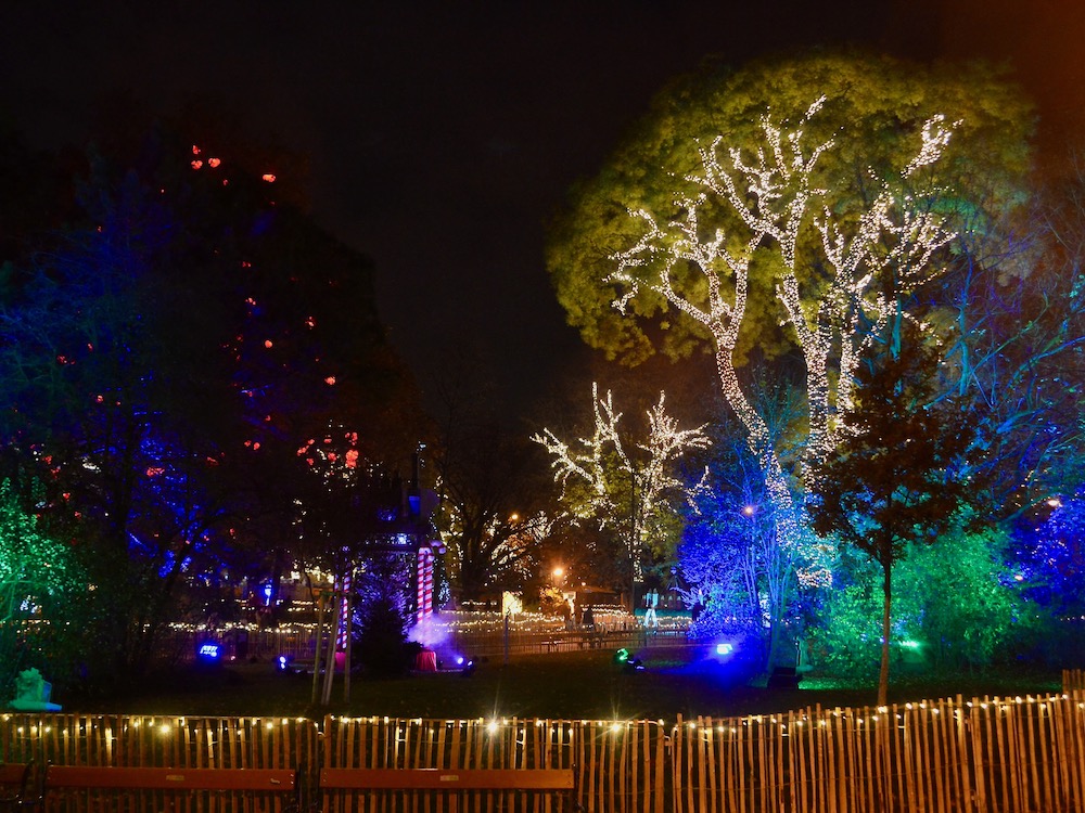 Christmas light at the Rathauspark in Vienna